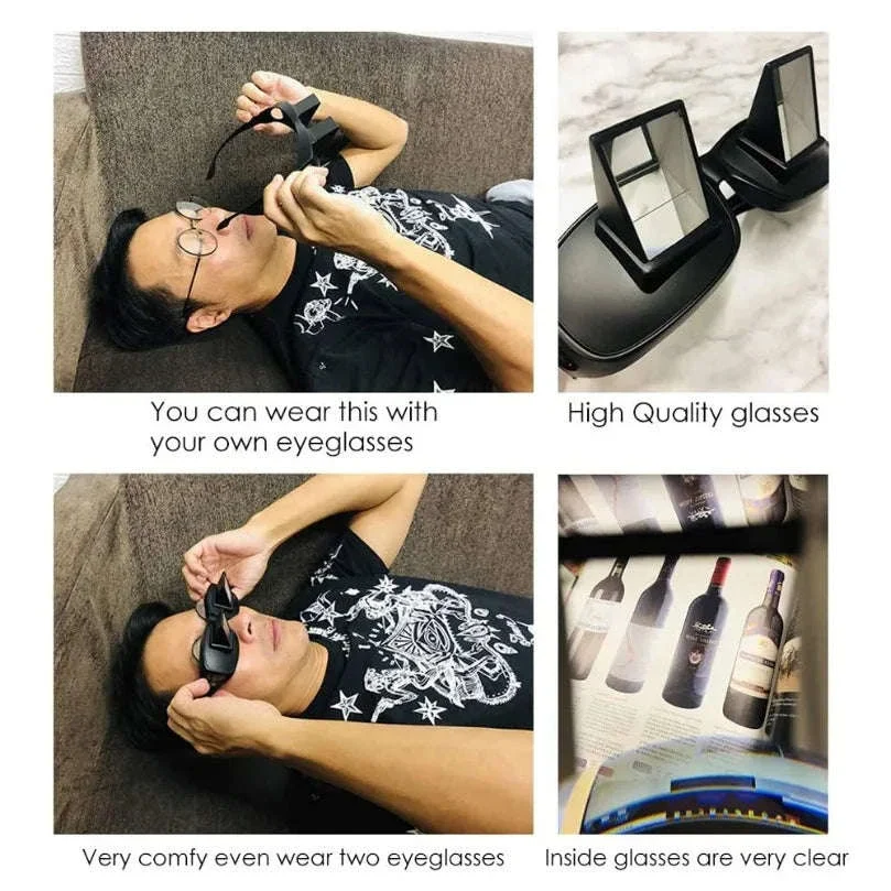 Prism Bed Reading Glasses for Lying Down TV and Books - Image 6