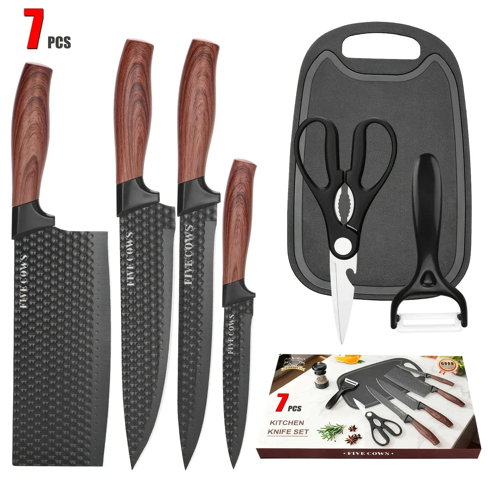 6-Piece Stainless Steel Kitchen Knife Set with Gift Box - Image 6