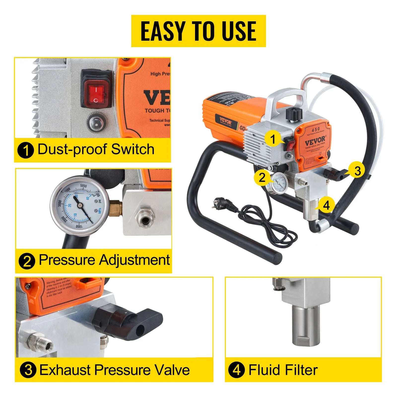 Airless Wall Paint Sprayer for Smooth, Fast Coverage - Image 13