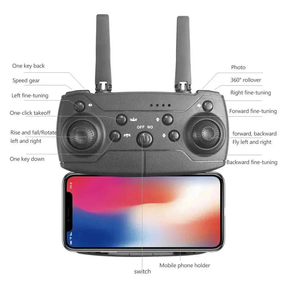 Professional Drone E88 Foldable 4K FPV Camera Drone - Image 6
