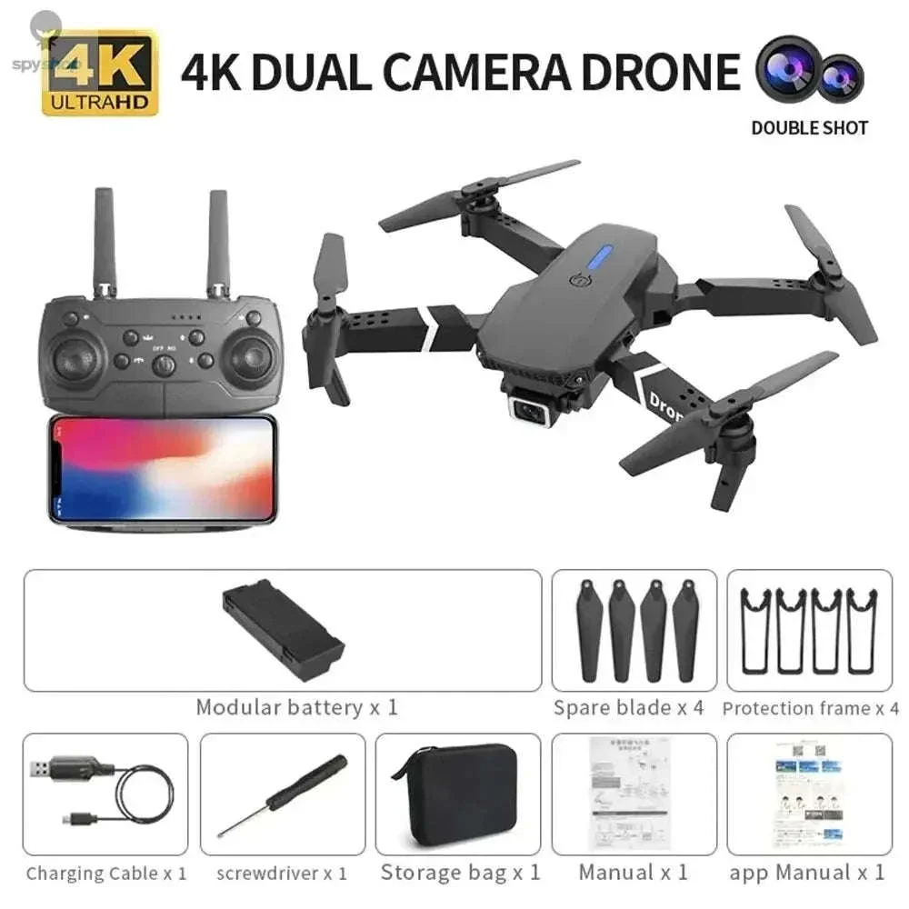 Professional Drone E88 Foldable 4K FPV Camera Drone - Image 7