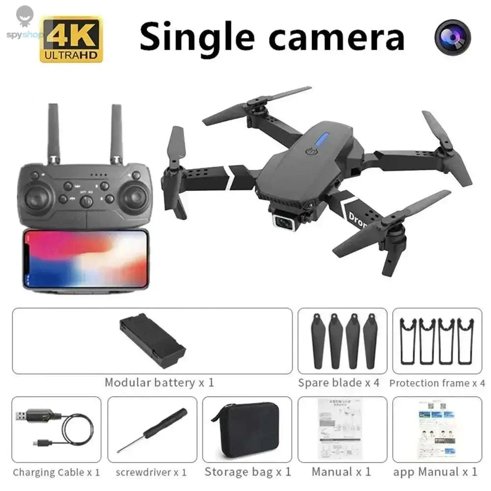 Professional Drone E88 Foldable 4K FPV Camera Drone - Image 8