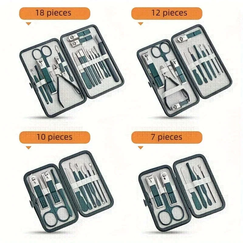 Stainless Steel Nail Kit for Manicures, Pedicures, and Grooming - Image 7
