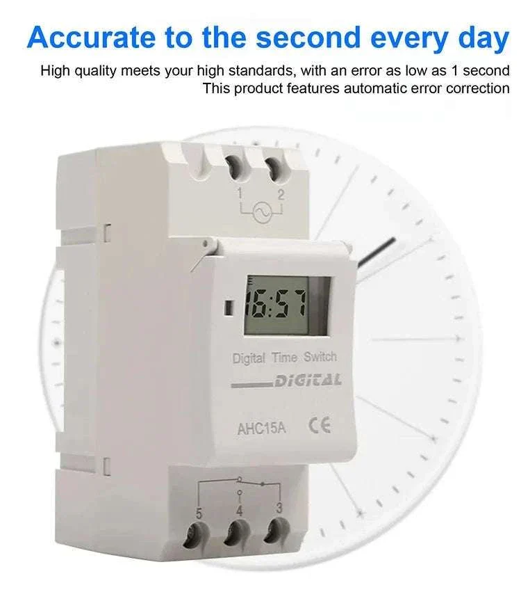 Programmable DIN Rail Digital Timer Switch with 16 Schedules - Image 13
