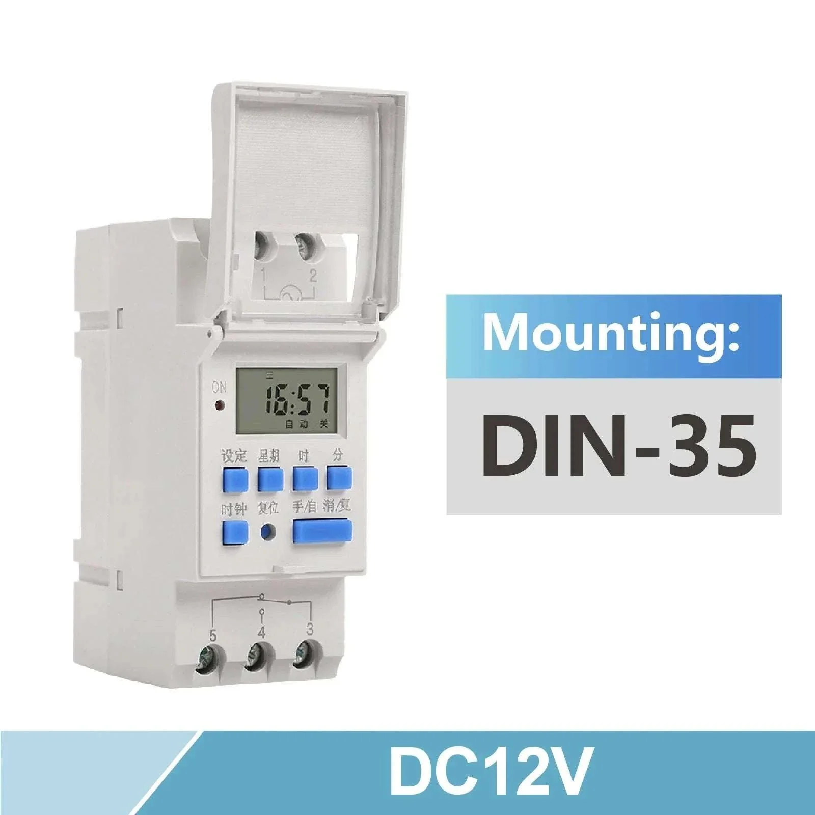 Programmable DIN Rail Digital Timer Switch with 16 Schedules - Image 27