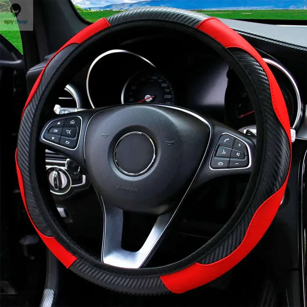 Carbon Fiber Steering Wheel Cover for Grip and Comfort - Image 10