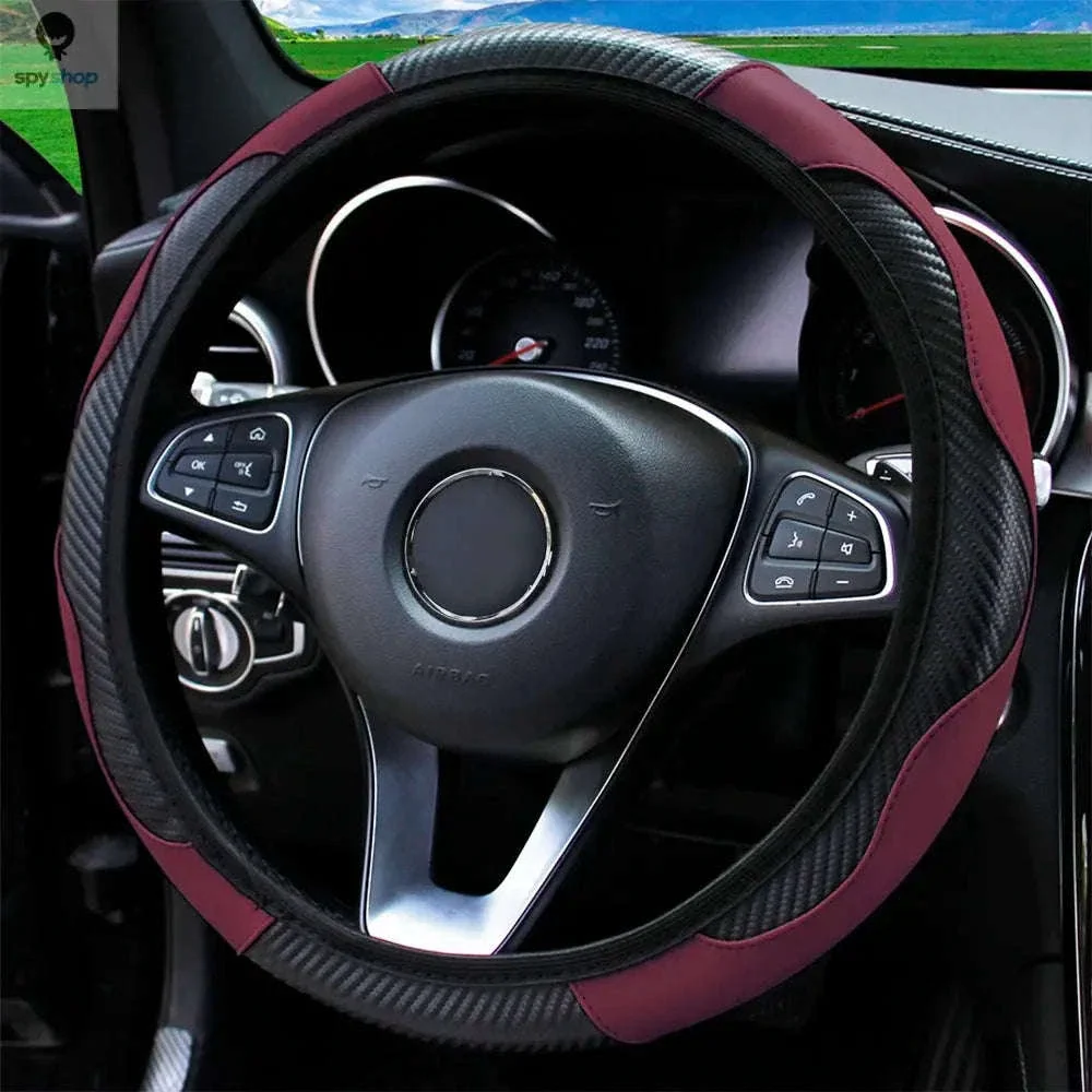 Carbon Fiber Steering Wheel Cover for Grip and Comfort - Image 15