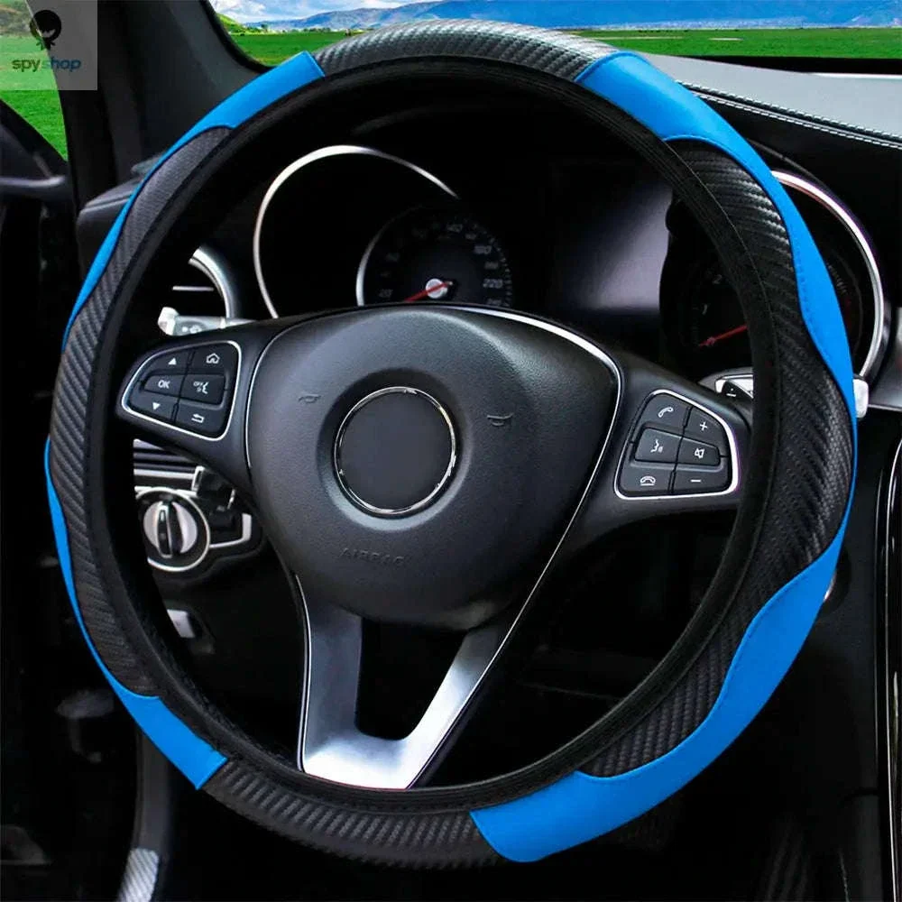Carbon Fiber Steering Wheel Cover for Grip and Comfort - Image 16