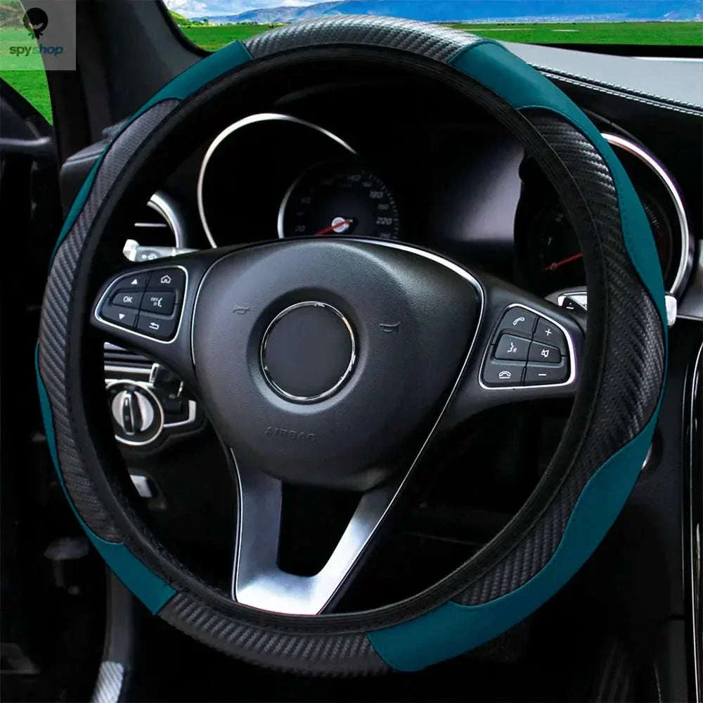 Carbon Fiber Steering Wheel Cover for Grip and Comfort - Image 18