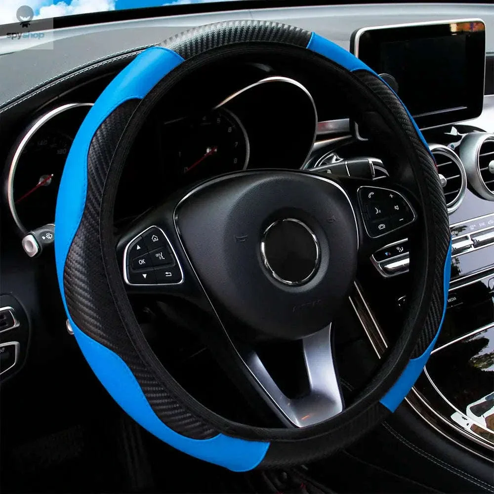 Carbon Fiber Steering Wheel Cover for Grip and Comfort - Image 21