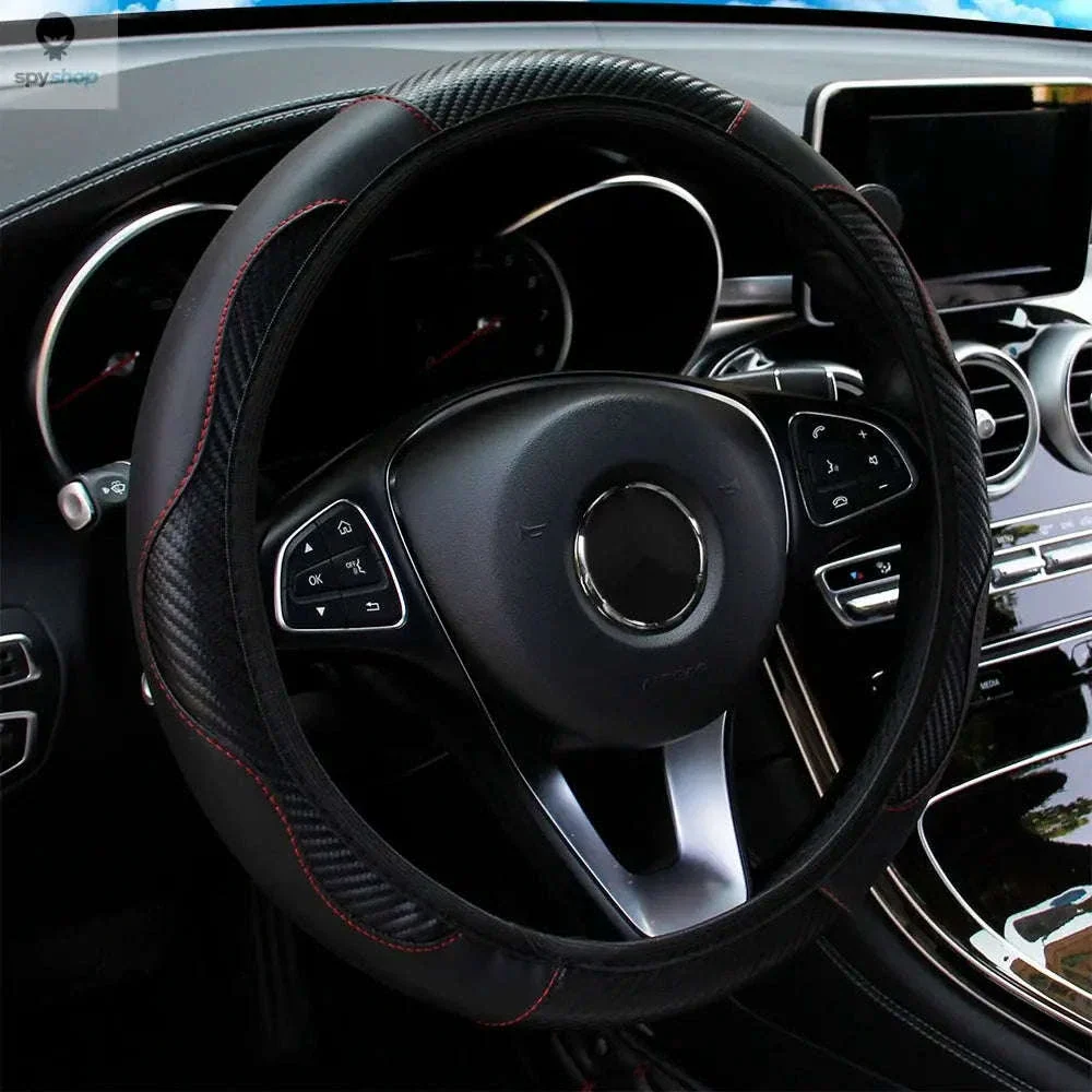 Carbon Fiber Steering Wheel Cover for Grip and Comfort - Image 22