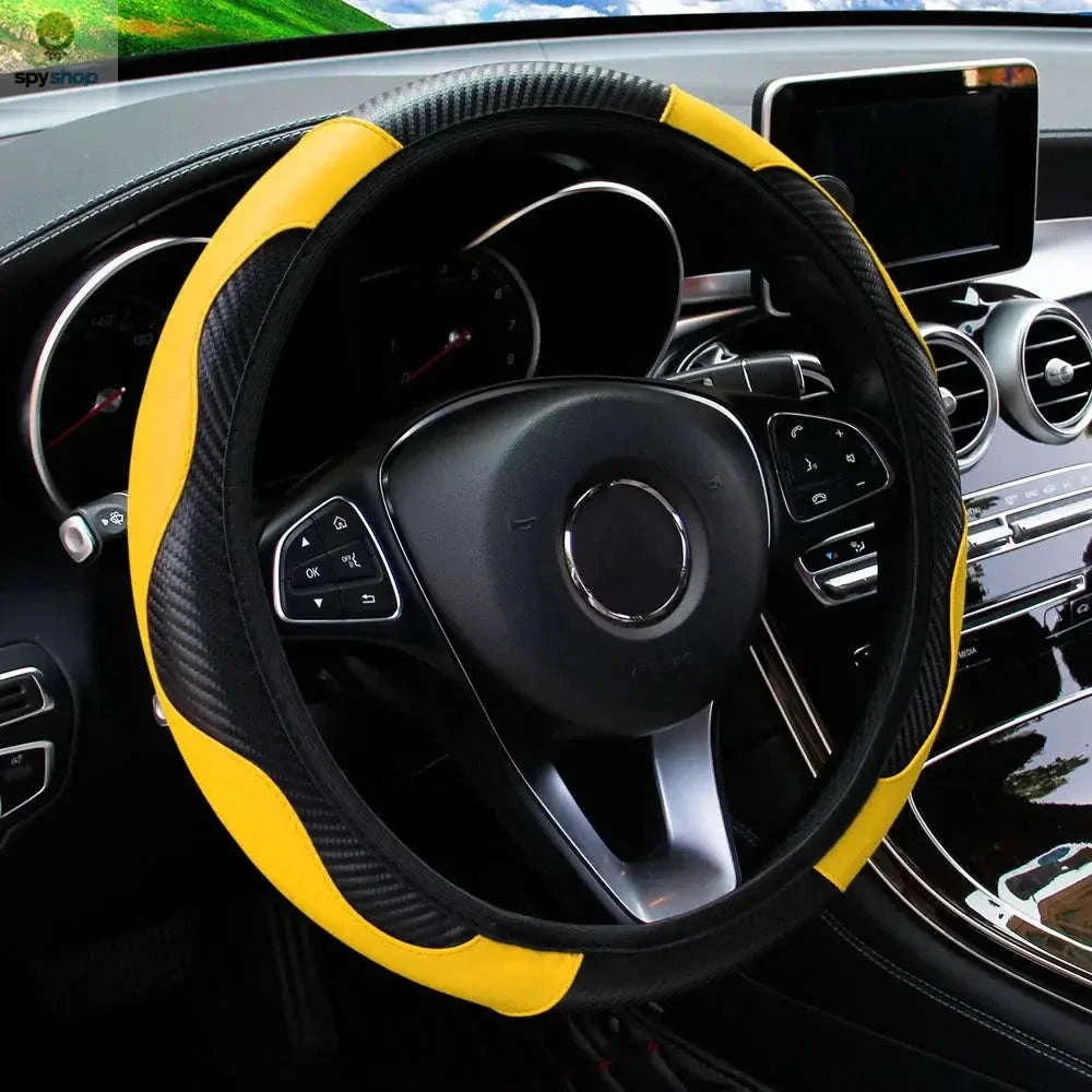 Carbon Fiber Steering Wheel Cover for Grip and Comfort - Image 26