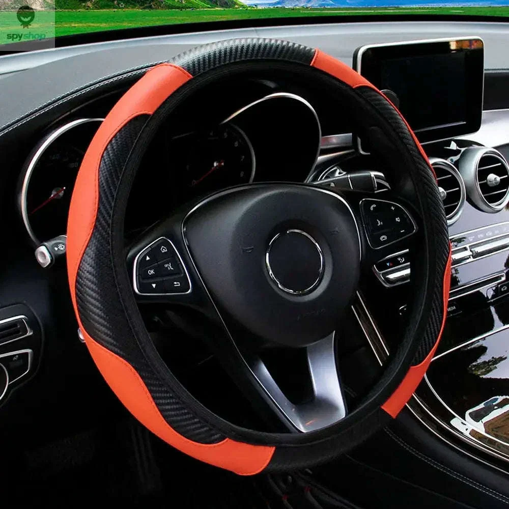 Carbon Fiber Steering Wheel Cover for Grip and Comfort - Image 27