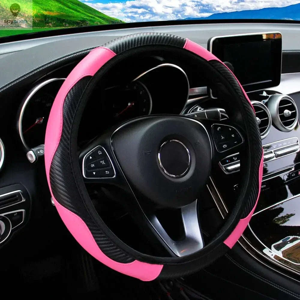 Carbon Fiber Steering Wheel Cover for Grip and Comfort - Image 28