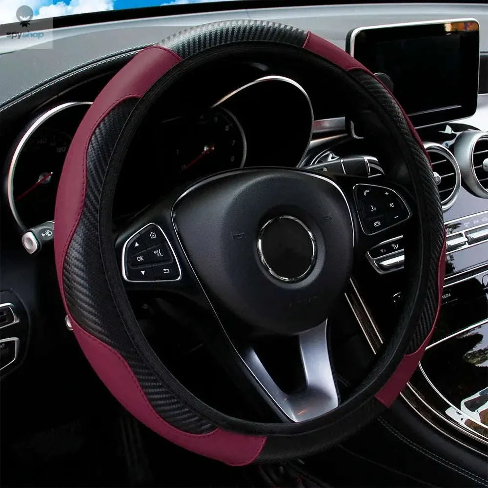 Carbon Fiber Steering Wheel Cover for Grip and Comfort - Image 29