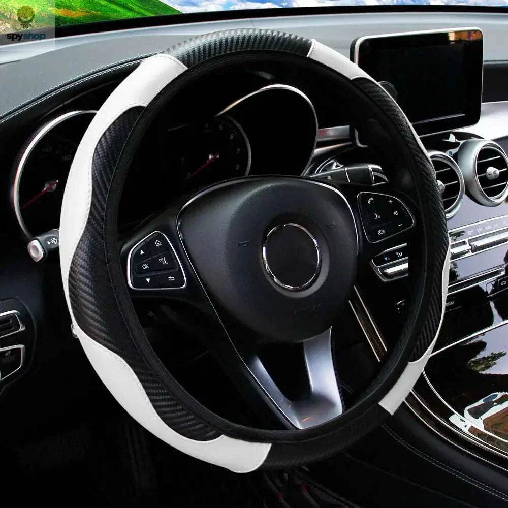 Carbon Fiber Steering Wheel Cover for Grip and Comfort - Image 31
