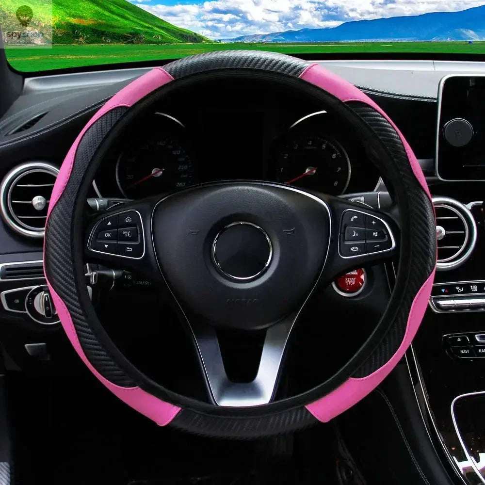 Carbon Fiber Steering Wheel Cover for Grip and Comfort - Image 6