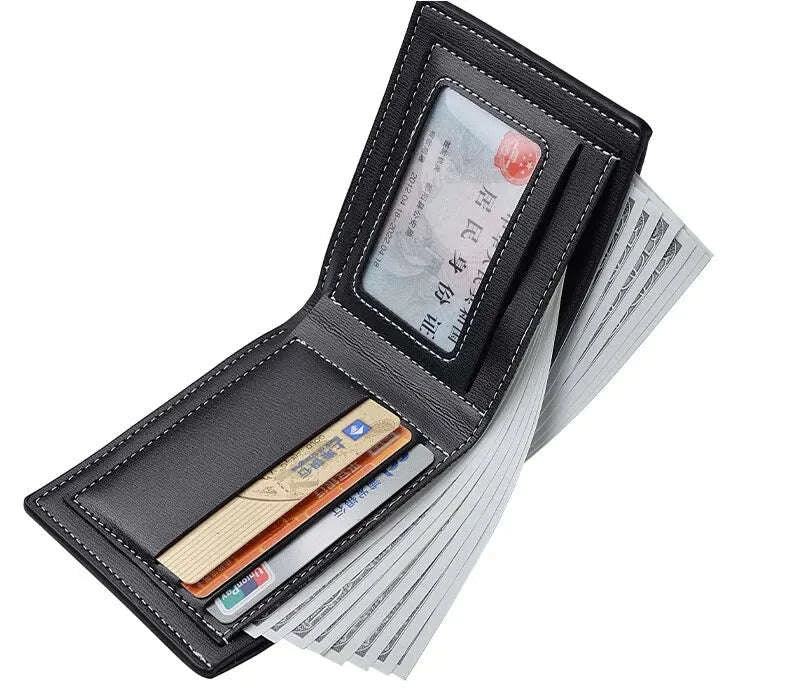 Thin PU Leather Men's Short Wallet for Everyday Carry - Image 10