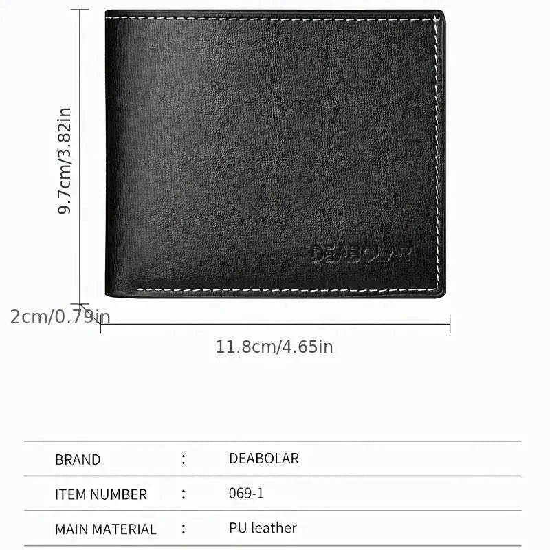 Thin PU Leather Men's Short Wallet for Everyday Carry - Image 11