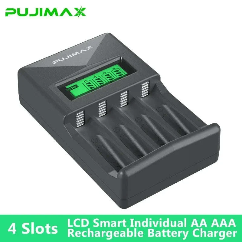 PUJIAMX Smart Battery Charger for AA and AAA Batteries - Image 2