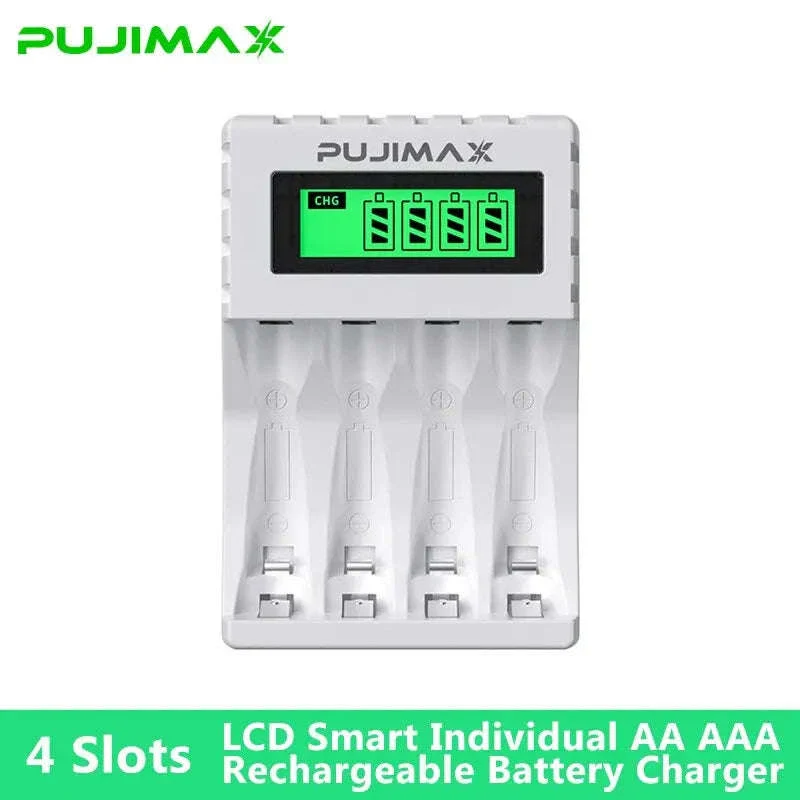 PUJIAMX Smart Battery Charger for AA and AAA Batteries - Image 3