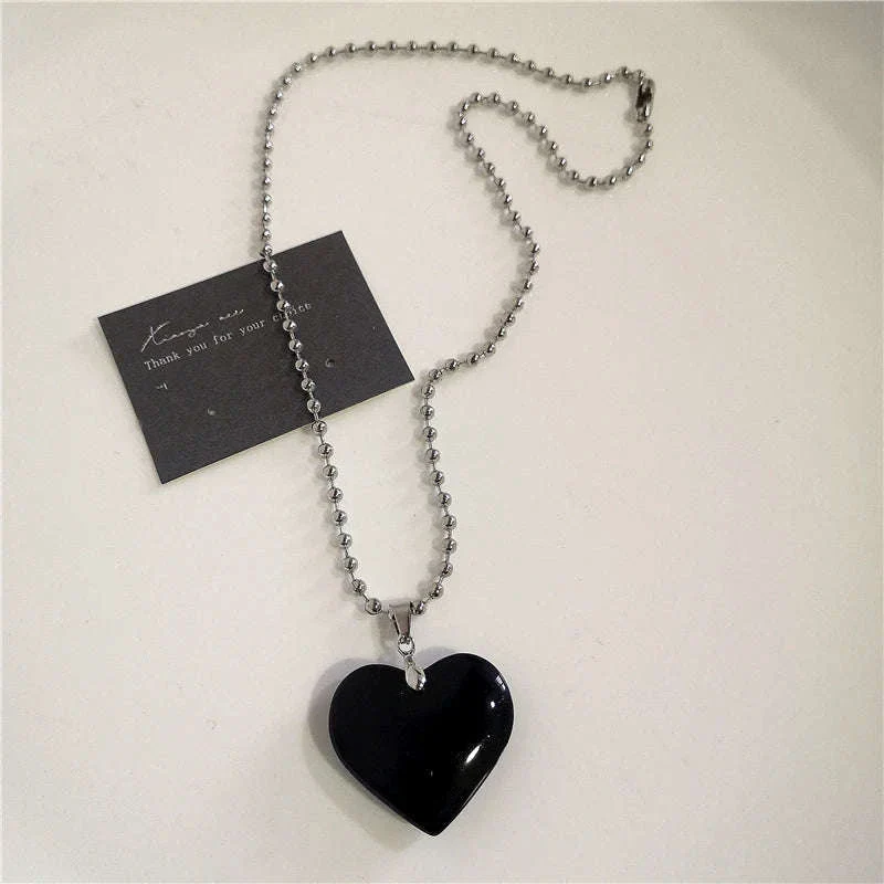 Black Heart Cross Punk Rock Necklace for Bold Style - Image 10