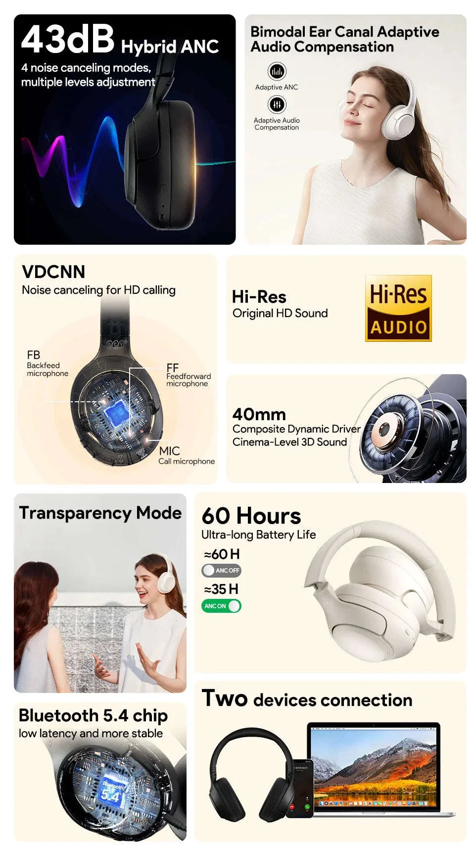 QCY H3 ANC Wireless Headphones with Hi-Res Sound - Image 8