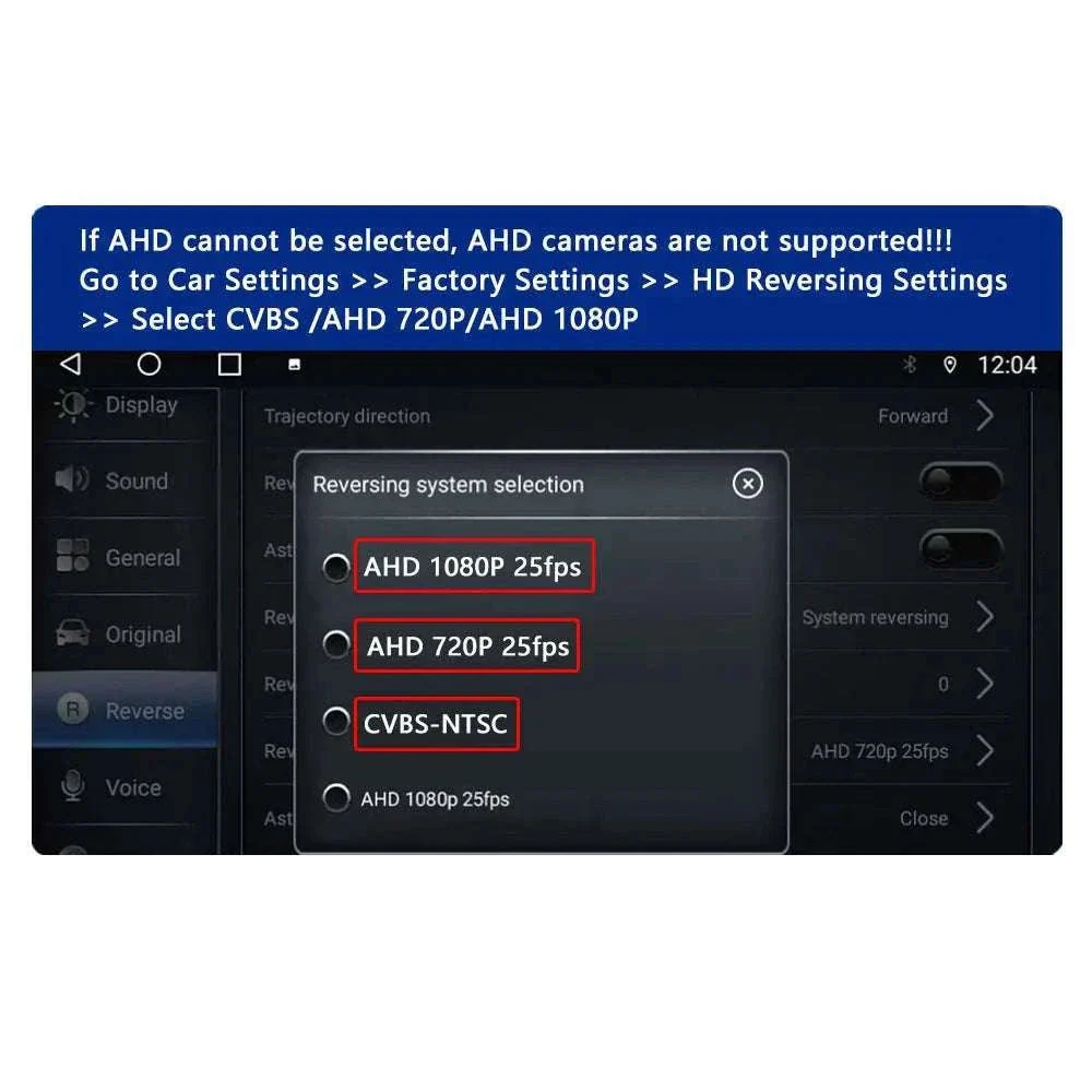 1080P AHD Rear View Camera with Dynamic Guidelines & 175° View - Image 2