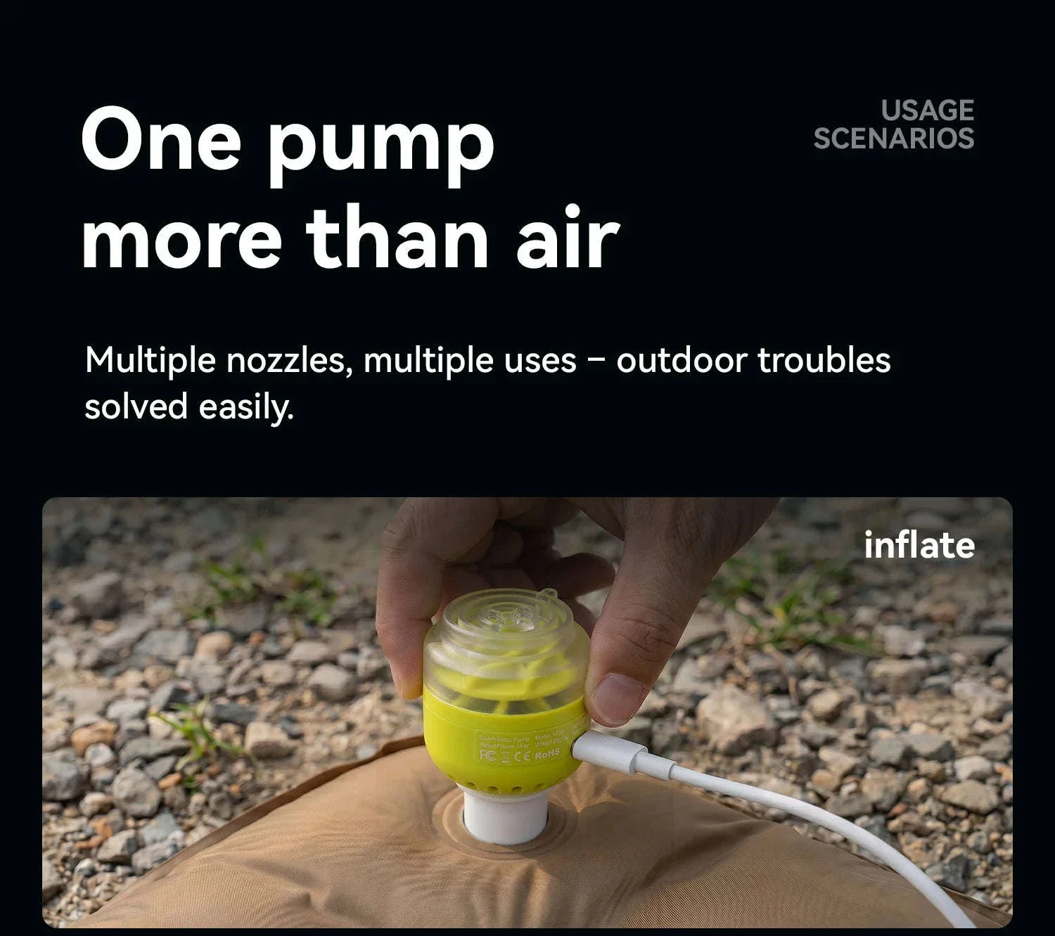 Lightweight 5kPa Mini Air Pump for Camping Mats and Tubes - Image 22