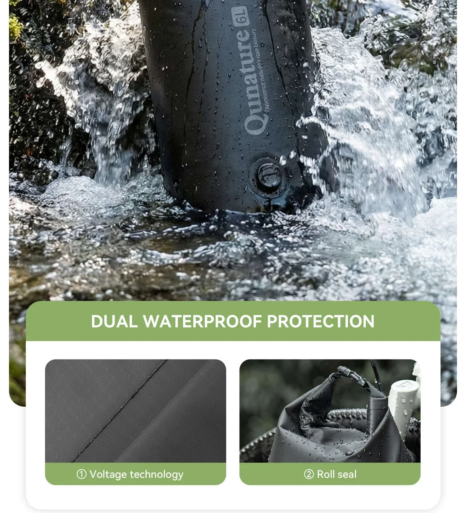 6L Waterproof Bikepacking Fork Bag with Magnetic Mount - Image 15