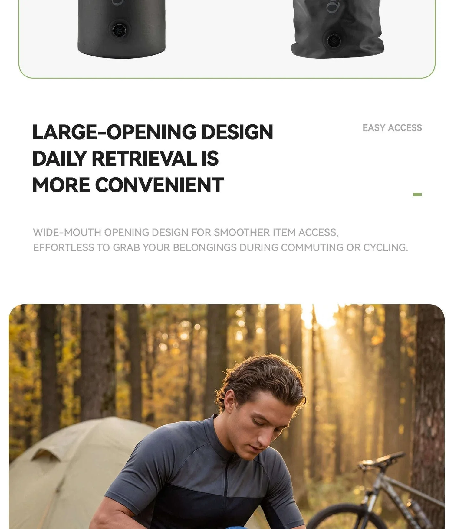 6L Waterproof Bikepacking Fork Bag with Magnetic Mount - Image 20