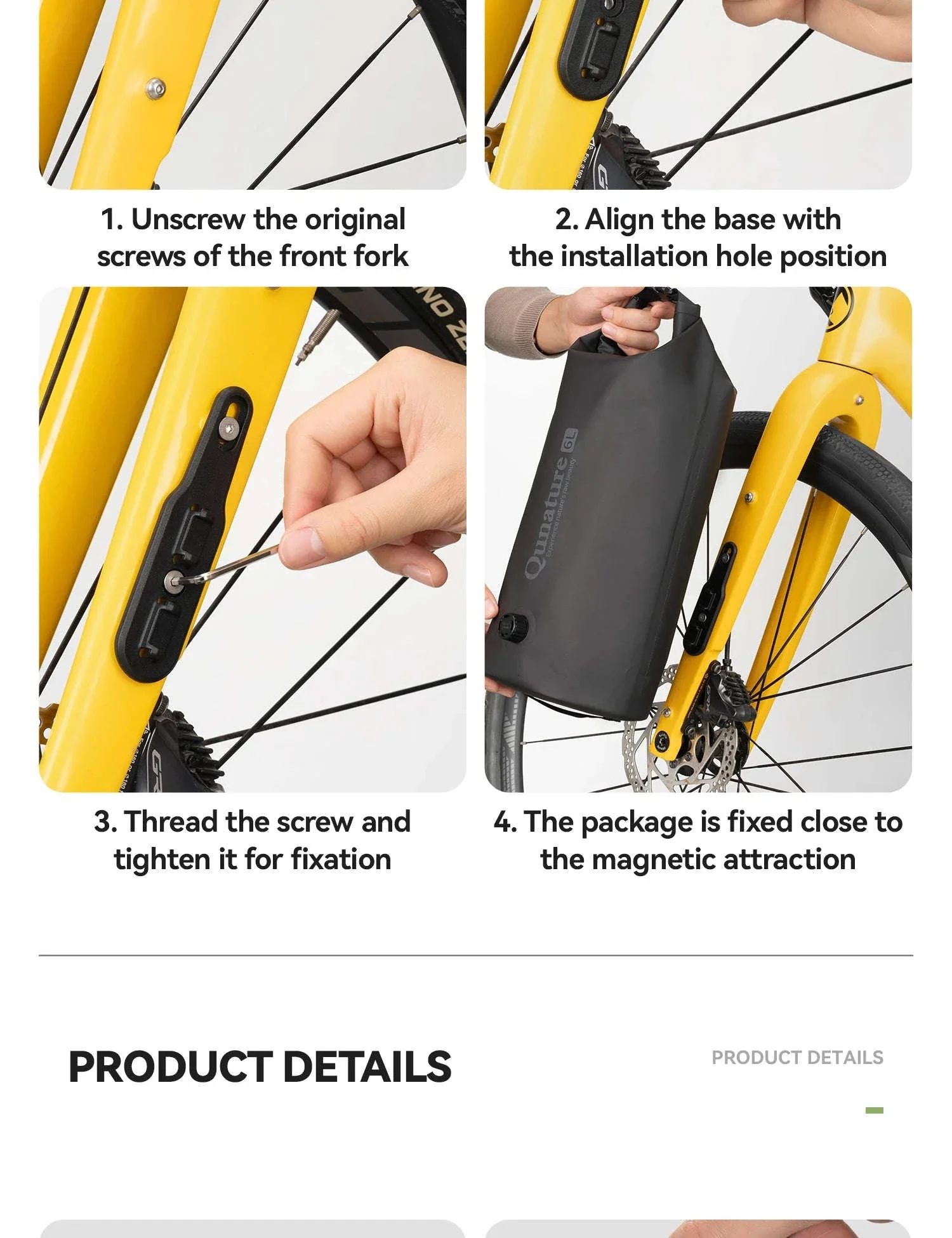 6L Waterproof Bikepacking Fork Bag with Magnetic Mount - Image 24