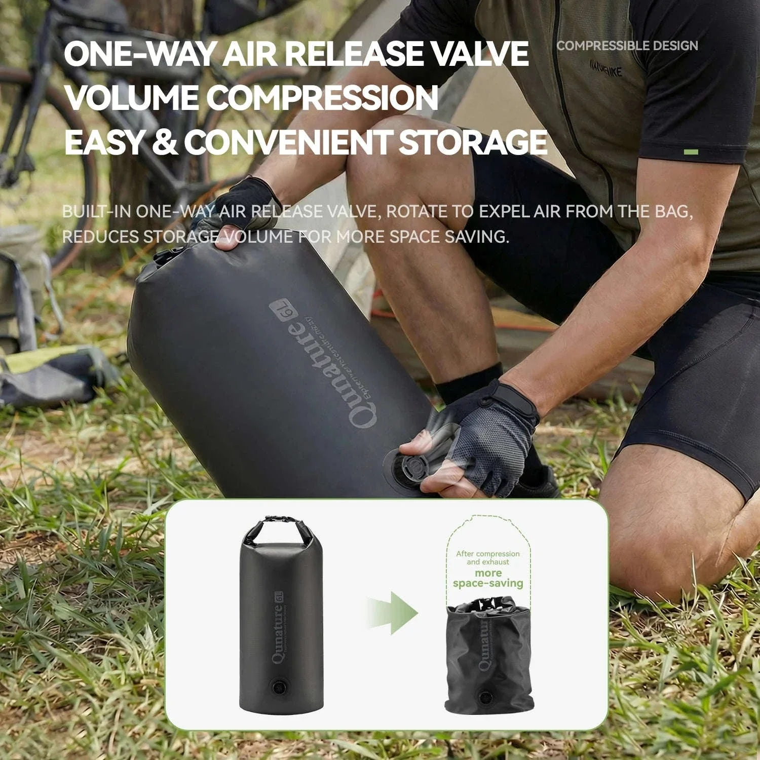 6L Waterproof Bikepacking Fork Bag with Magnetic Mount - Image 6