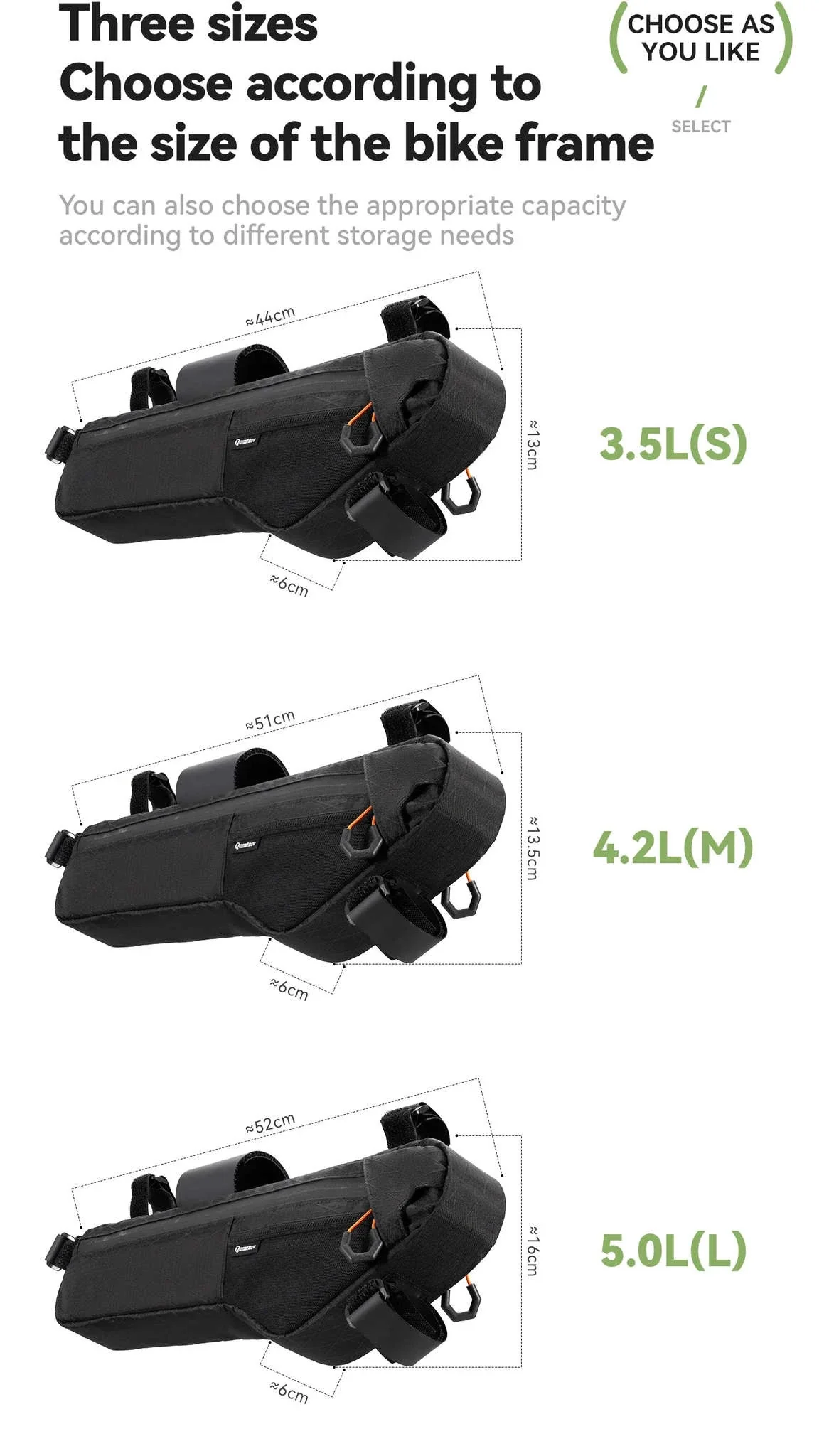 Waterproof Bike Frame Bag Large Capacity Cycling Storage Pack - Image 14