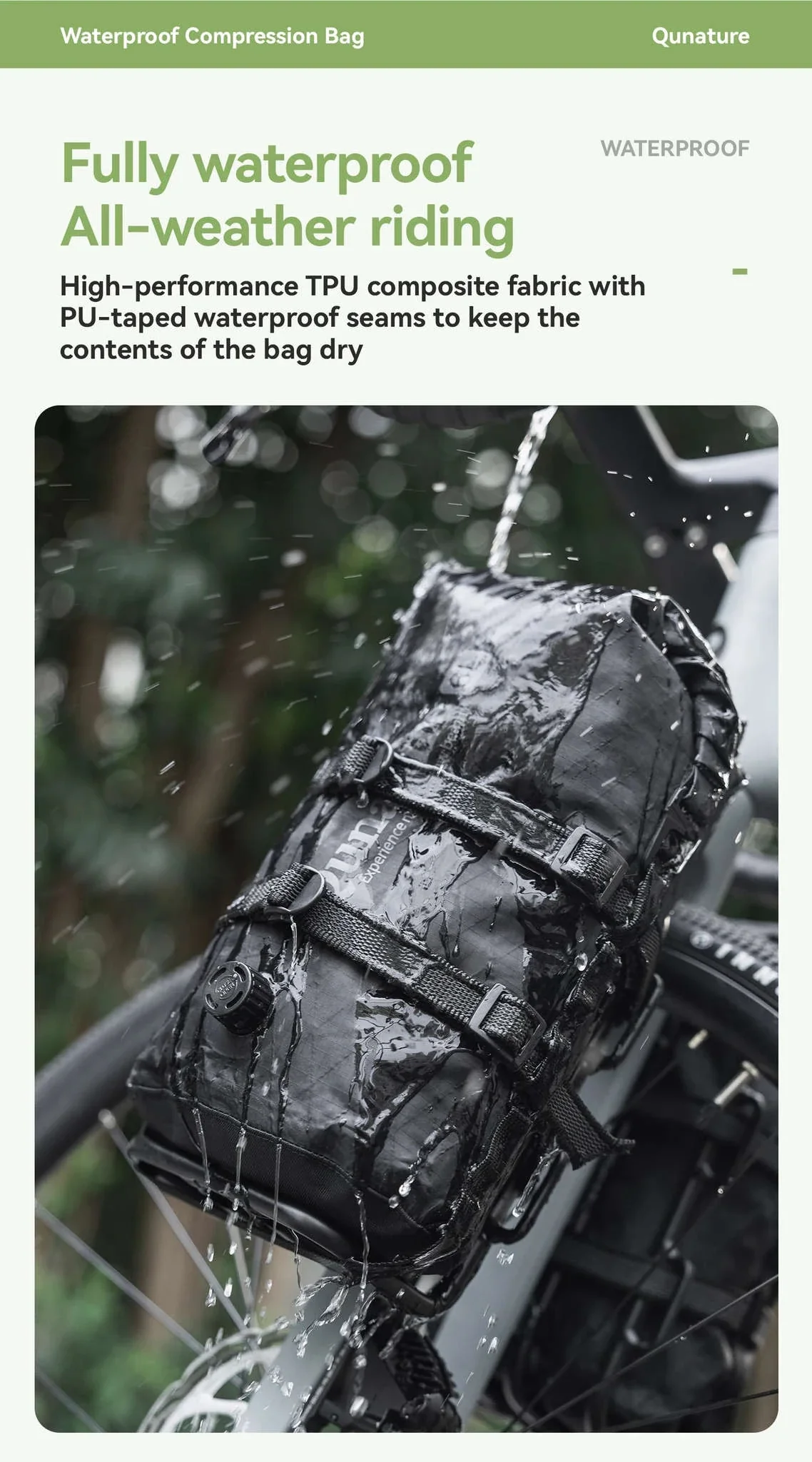 Waterproof Bikepacking Saddle Bag 6L/12L Rack Storage for Cycling - Image 9