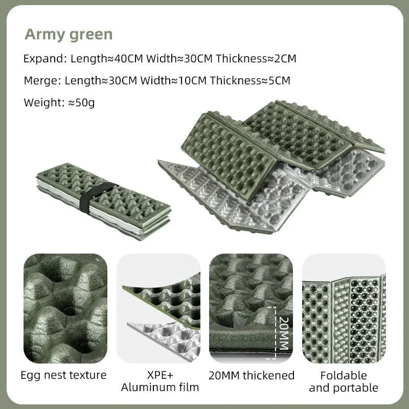 Ultralight Folding Camping Mat – 50g Portable Outdoor Seat Pad - Image 3