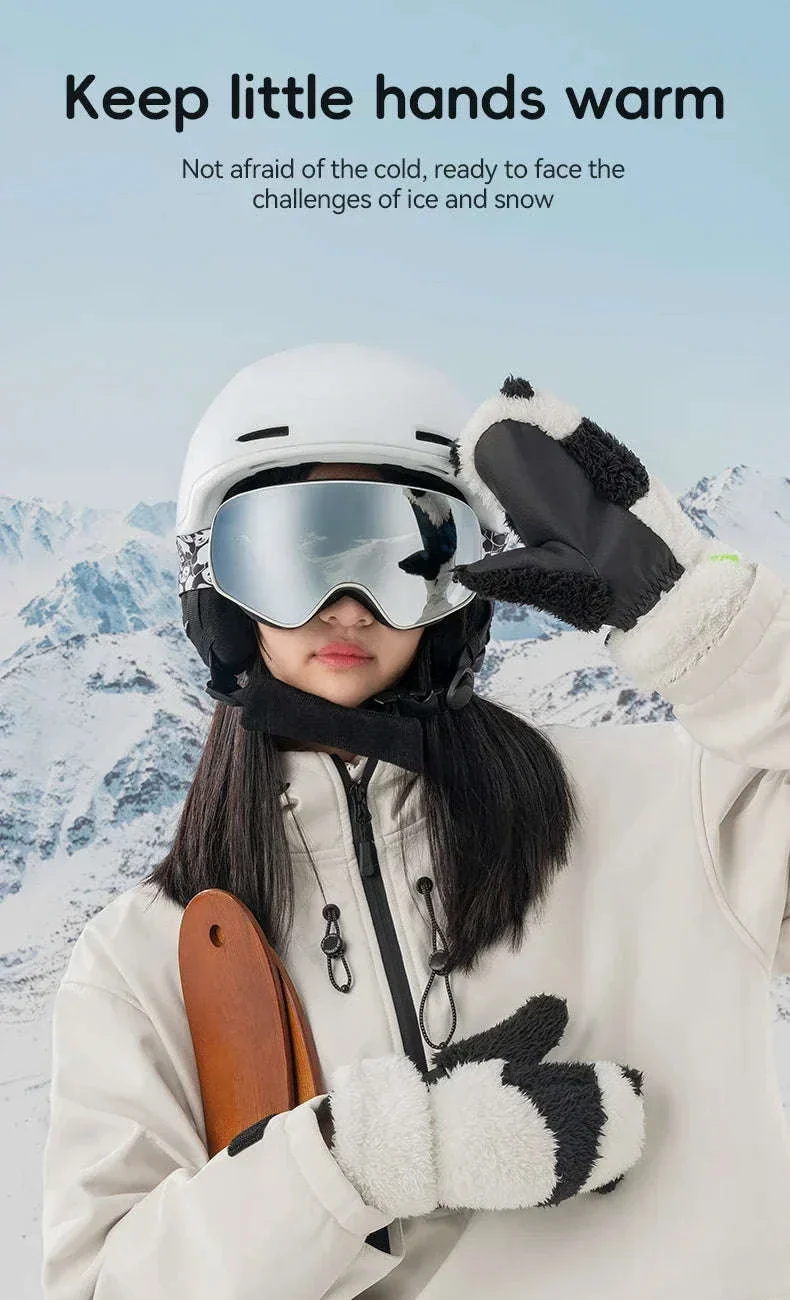 Panda Ski Gloves for Kids & Parents – Warm Winter Grip Gloves - Image 11
