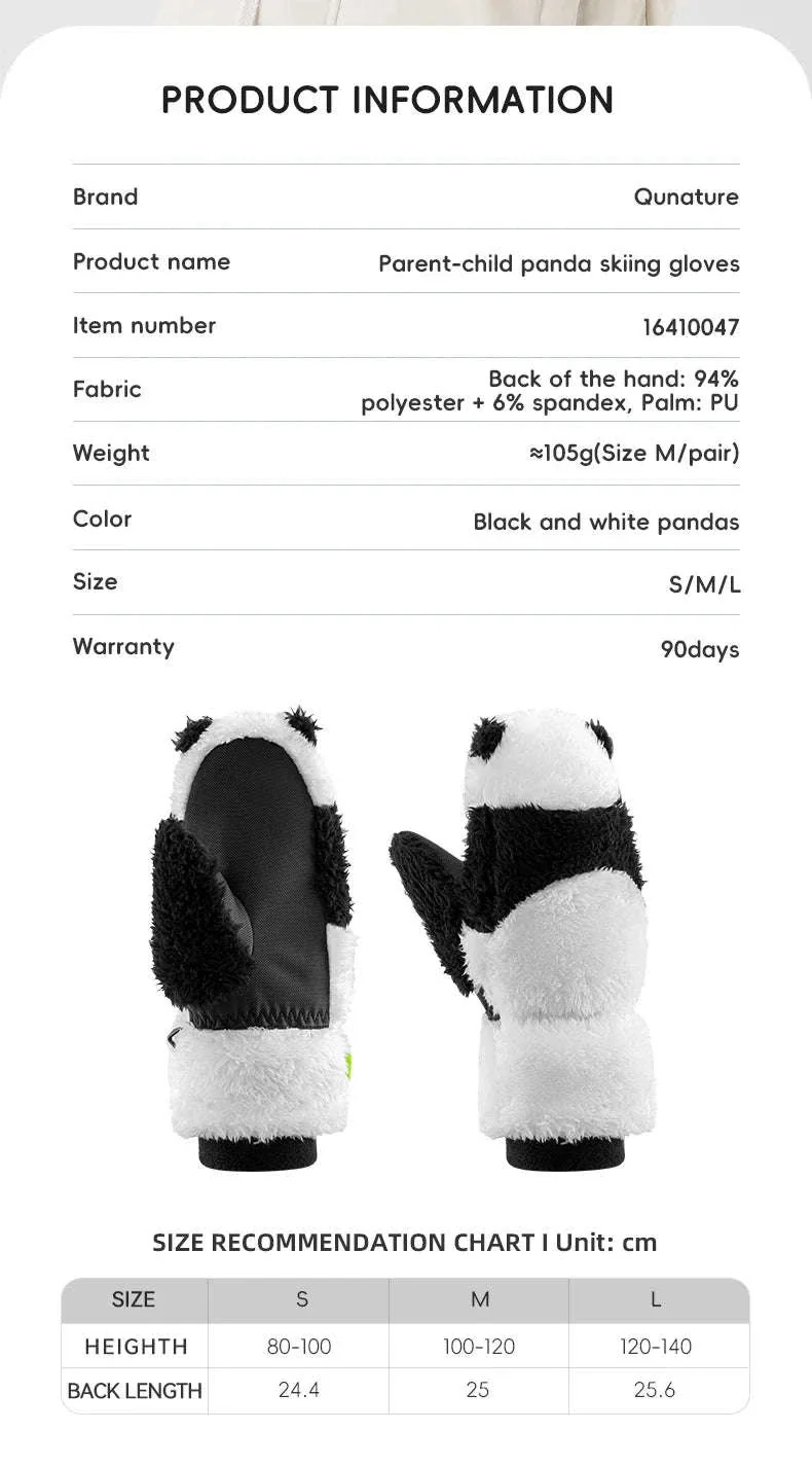Panda Ski Gloves for Kids & Parents – Warm Winter Grip Gloves - Image 8