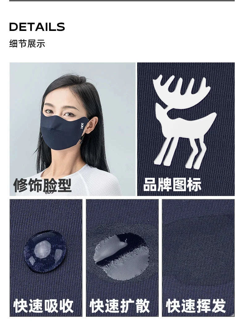 Ice Silk UV Protection Face Mask for Summer Outdoor Sport - Image 17