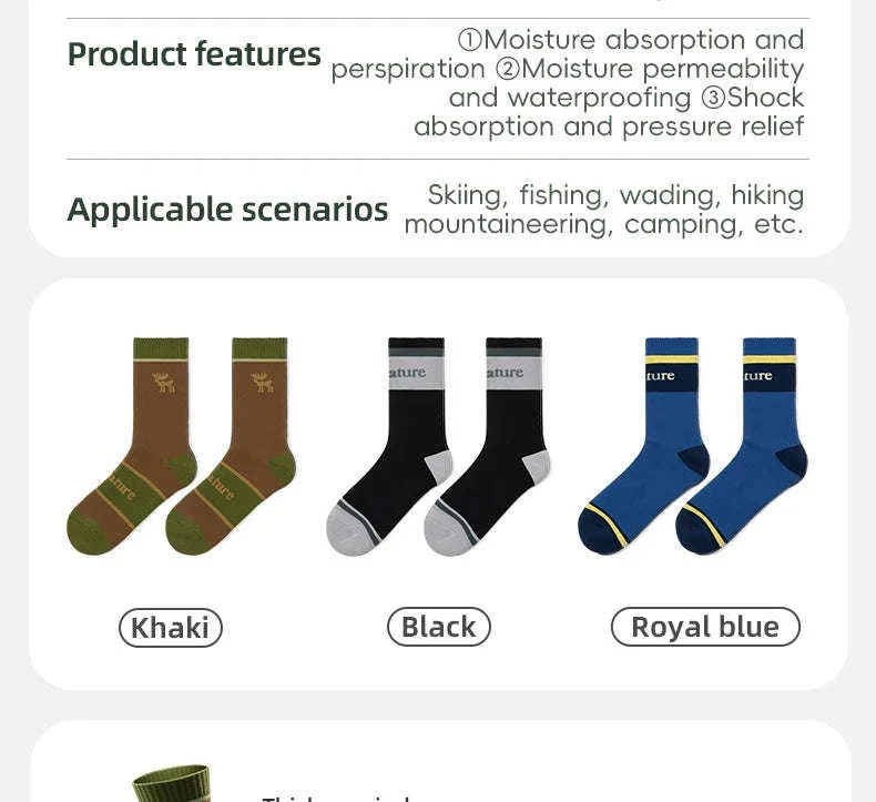 Waterproof Knee-High Hiking Socks for Outdoor, Snow, and Cycling - Image 10