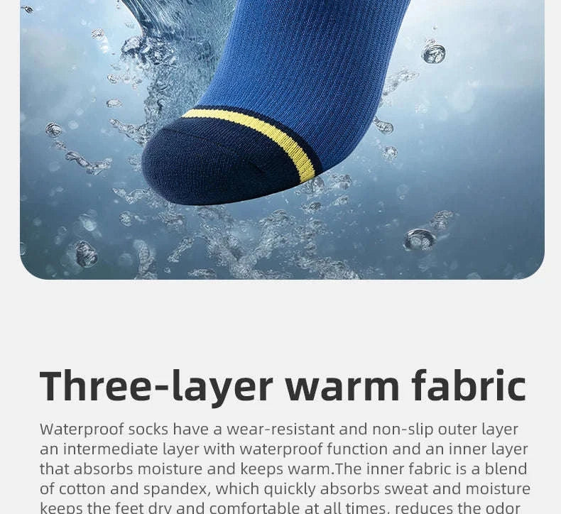 Waterproof Knee-High Hiking Socks for Outdoor, Snow, and Cycling - Image 16