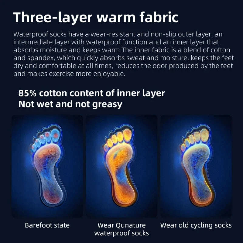 Waterproof Knee-High Hiking Socks for Outdoor, Snow, and Cycling - Image 3