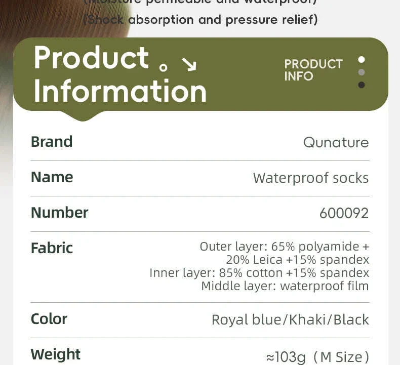Waterproof Knee-High Hiking Socks for Outdoor, Snow, and Cycling - Image 9