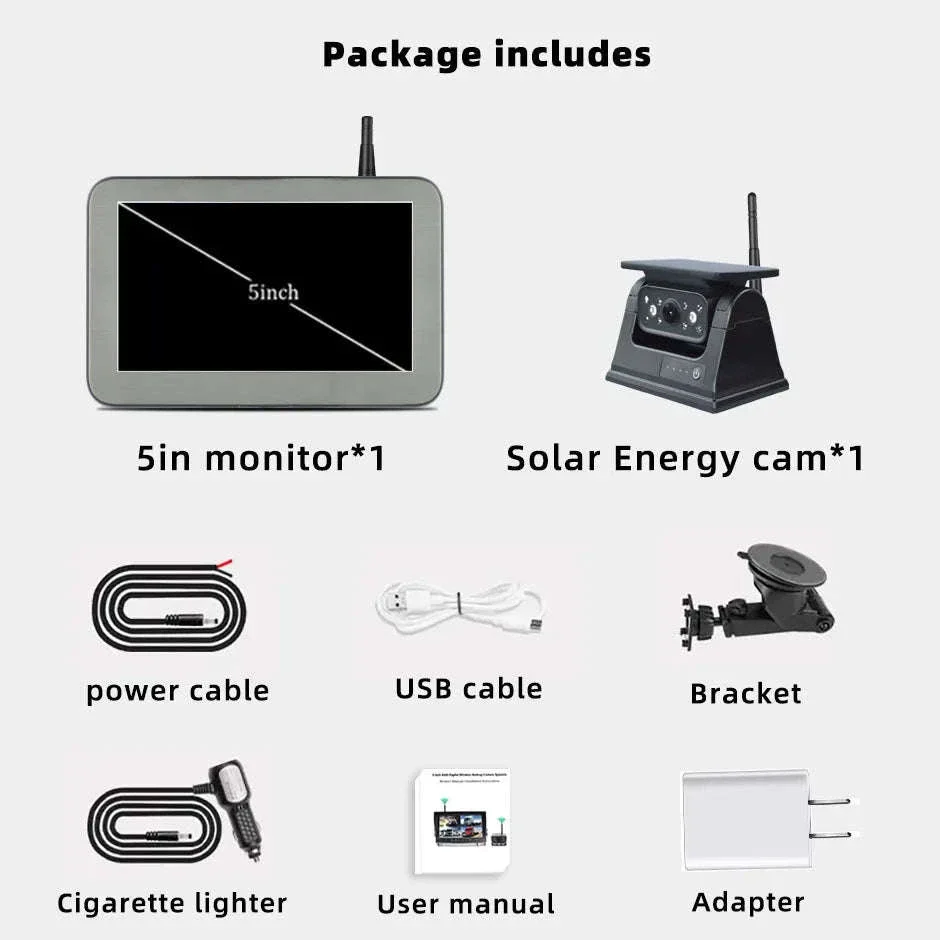 Solar Backup Camera Kit for Safer Reversing and Clear View - Image 22