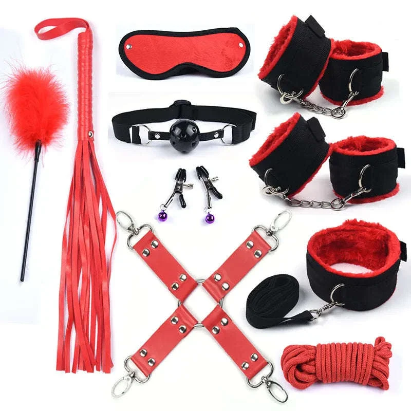 Rabbit Tail Anal Plug Bondage Set with Tail, Whip, Cuffs - Image 14