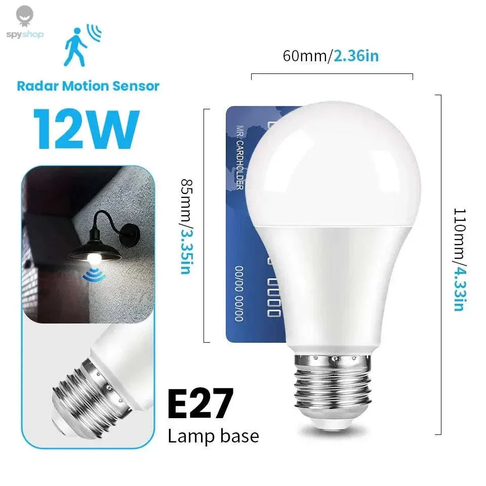 LED Radar Motion Sensor Bulb for Automatic Hands-Free Lighting - Image 2