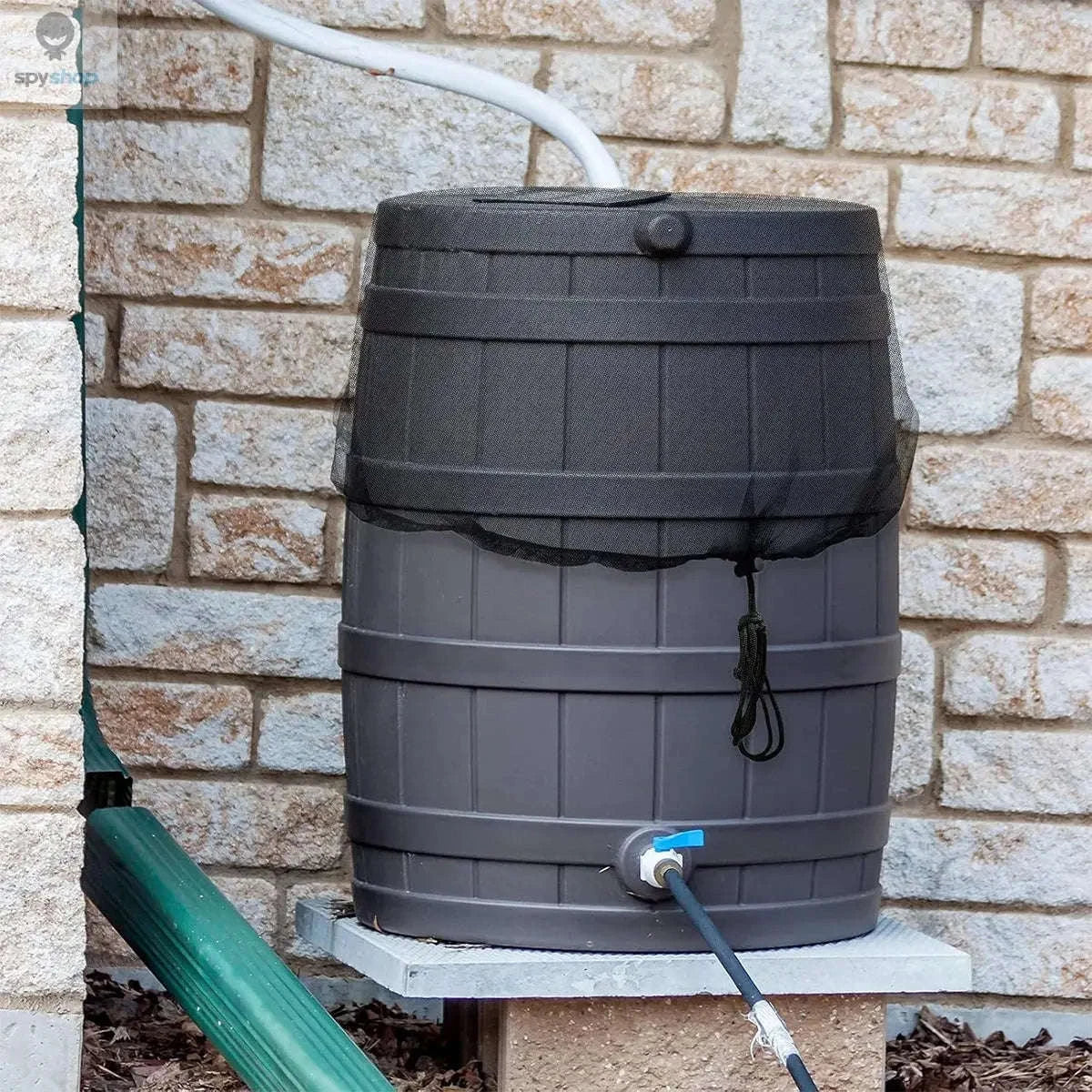 Rain Barrel Cover Mesh with Drawstring Protection - Image 5