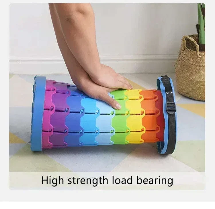 Rainbow Retractable Folding Travel Stool for Instant Sit-Anywhere Comfort - Image 18