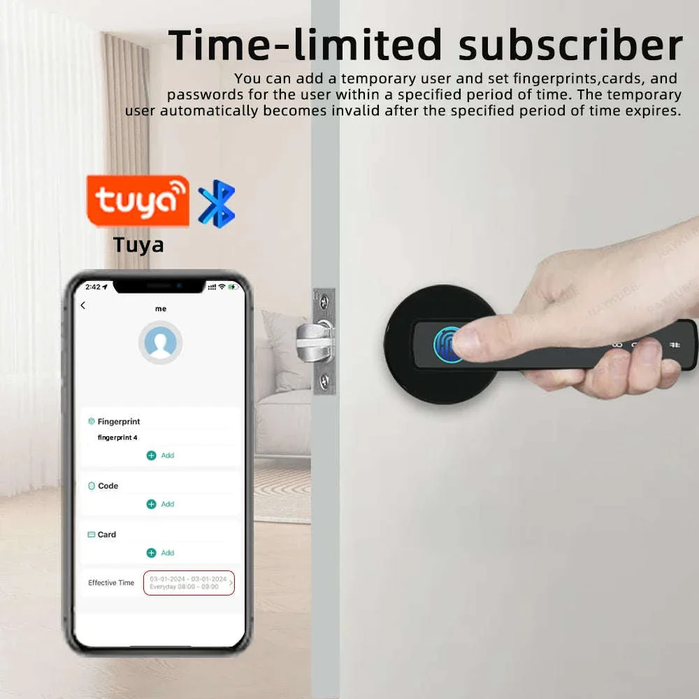 RAYKUBE M5 Tuya BLE Smart Fingerprint Door Lock - Image 15