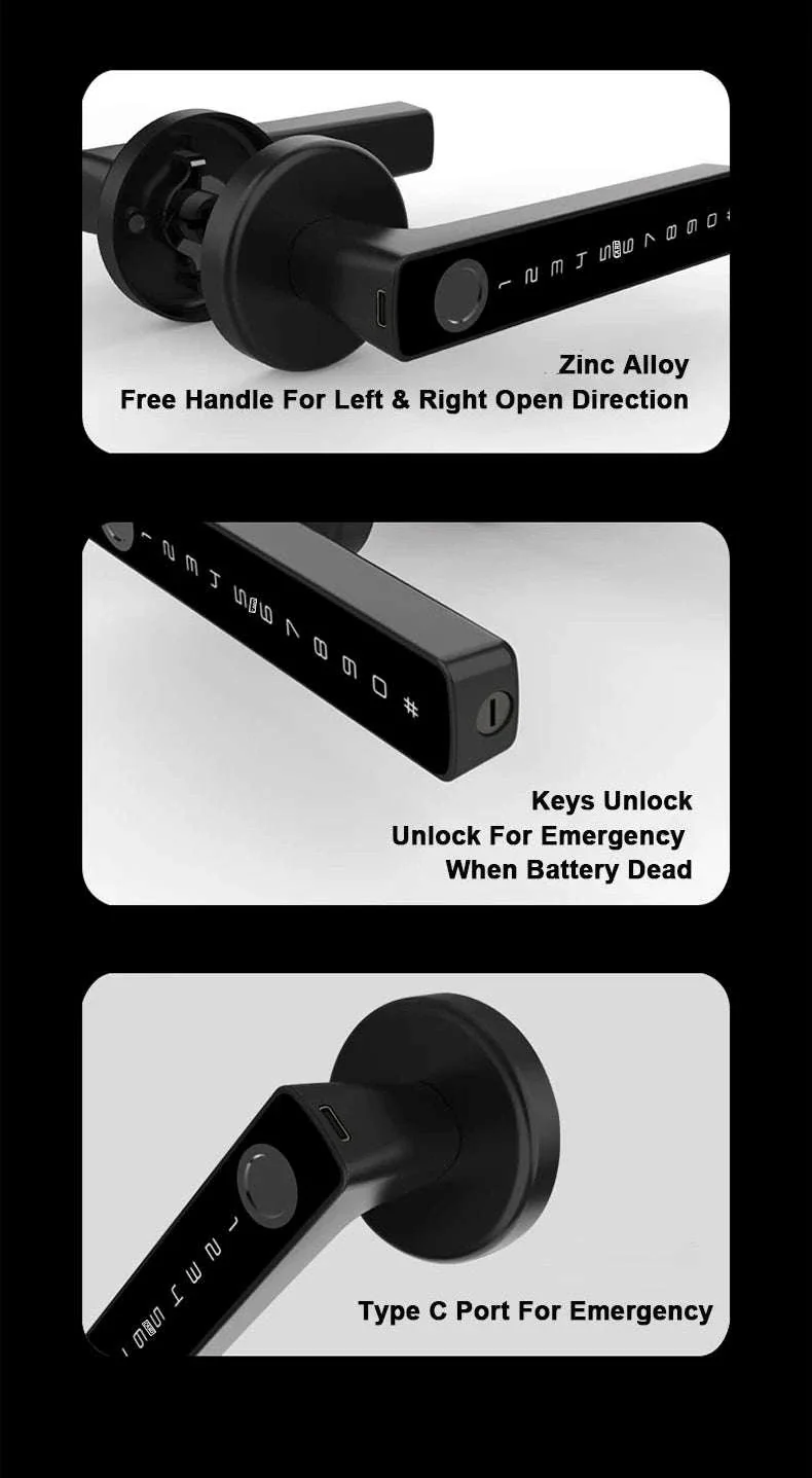 RAYKUBE M5 Tuya BLE Smart Fingerprint Door Lock - Image 21